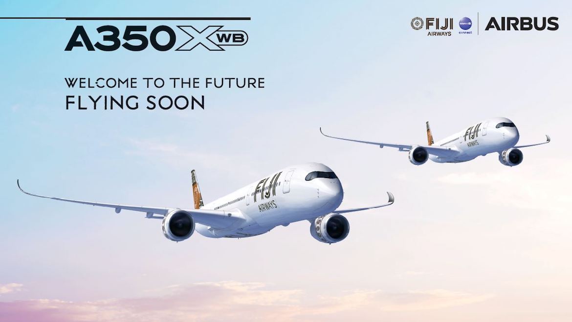 Airbus congratulates Fiji Airways on joining the A350 club. (Airbus)