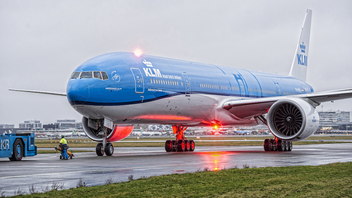 A file image of a KLM Royal Dutch Airlines Boeing 777. (KLM)