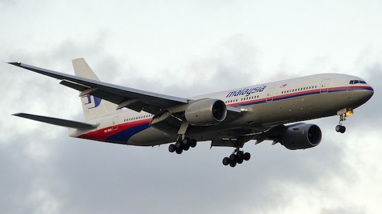A file image of Malaysia Airlines Boeing 777-200ER 9M-MRD, the aircraft that was operating MH 17 when shot down in 2014. (Damien Aiello)