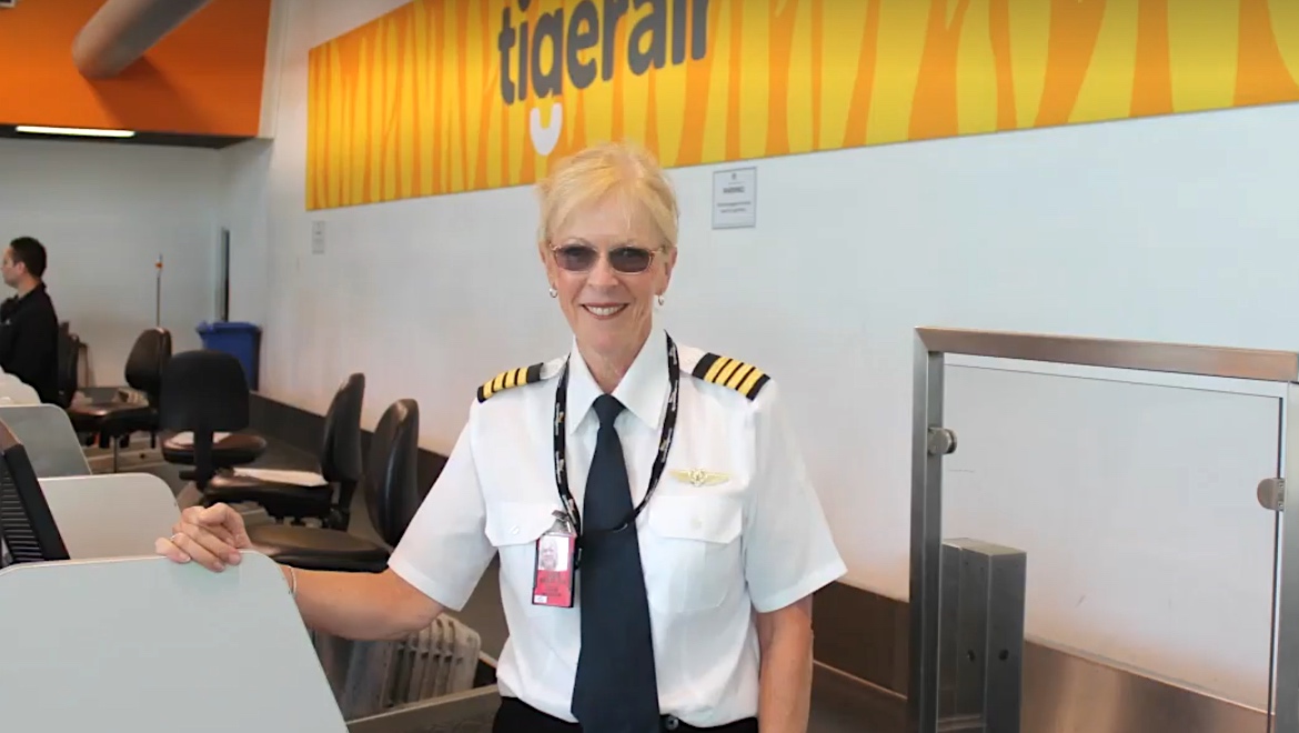 A file image of pilot Deborah Lawrie. (Tigerair Australia)