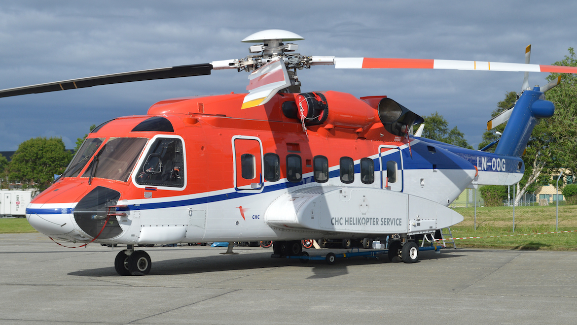 A file image of a CHC Helicopter Sikorsky S-92. (Commons Wikimedia/Alan Wilson)