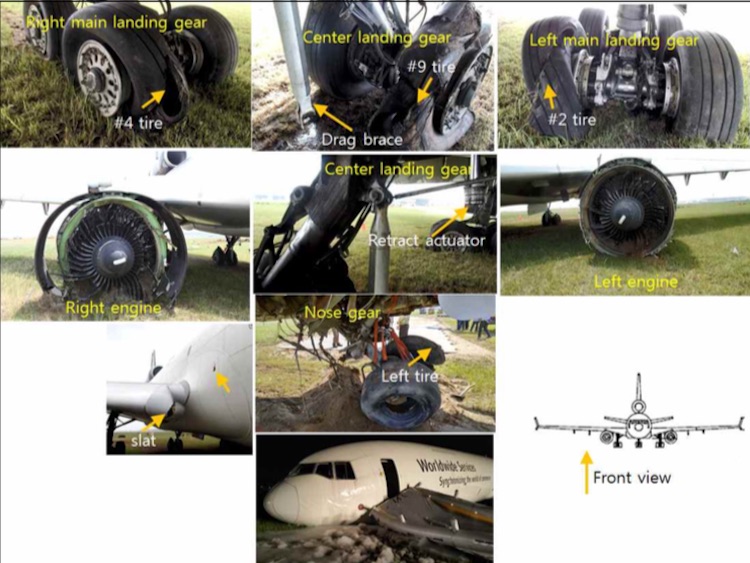 Some of the damage suffered by the UPS MD-11. (ARAIB)