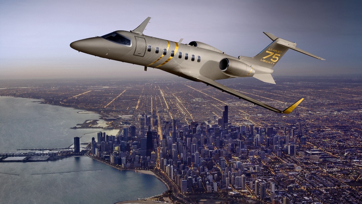 An artist's impression of the Learjet 75 Liberty. (Bombardier)