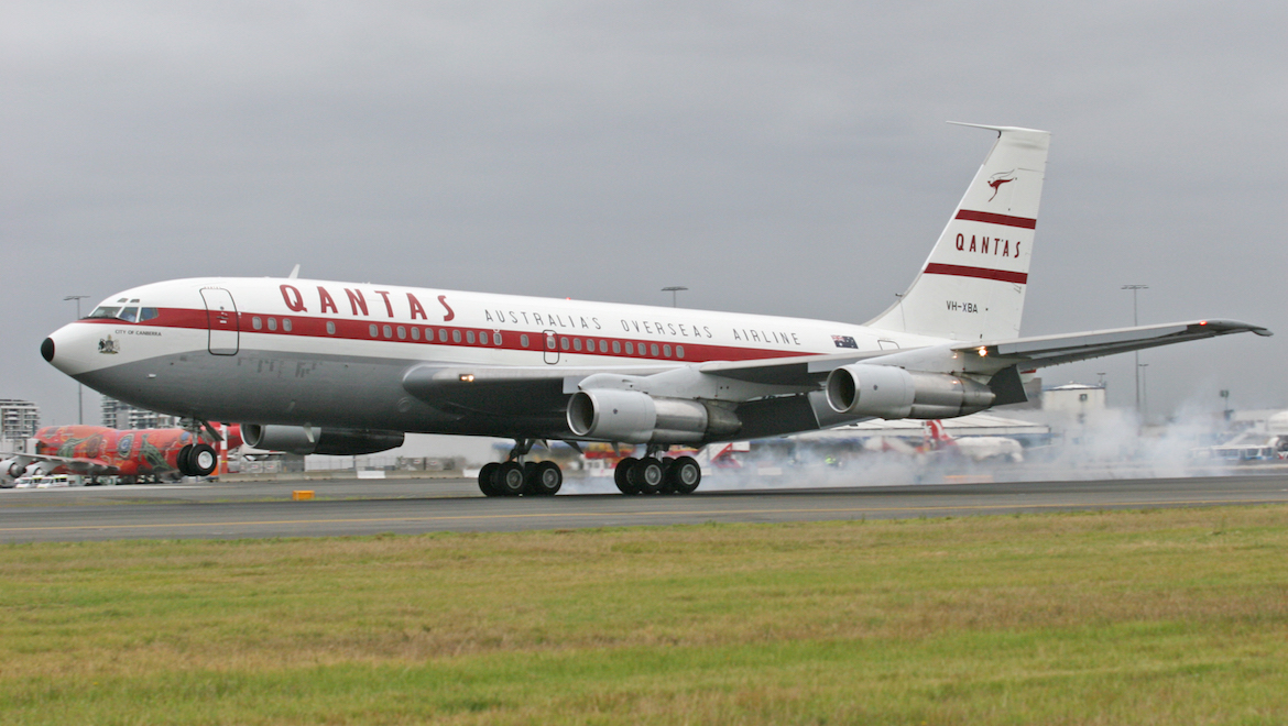 Back on home soil, VH-XBA lands at Sydney Airport on December 16 2006. (Andrew McLaughlin)