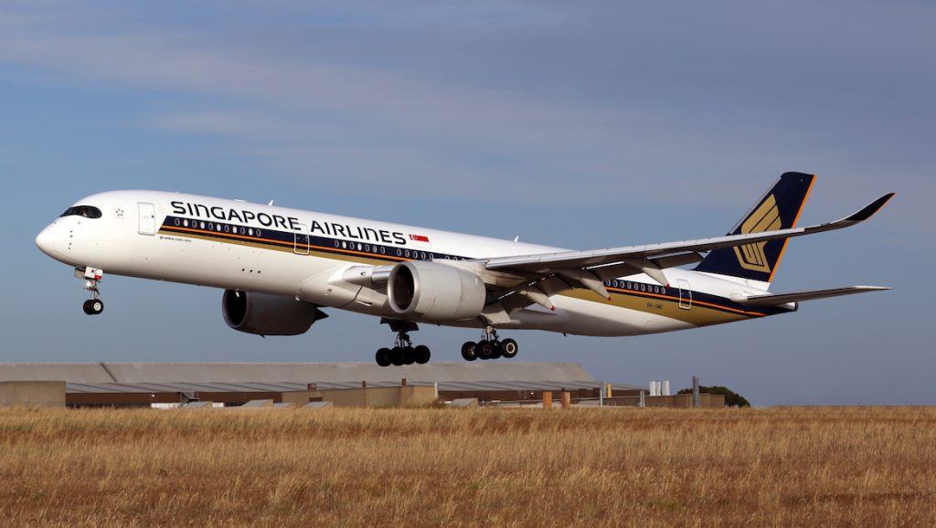 A file image of a Singapore Airlines A350-900 at Melbourne. (Rob Finlayson)