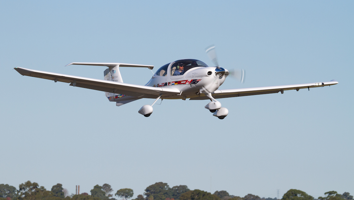 The Diamond Aircraft DA40 XLT at Bankstown Airport. (Seth Jaworski)