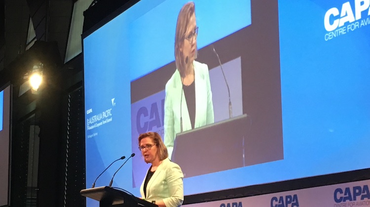 Department of Infrastructure, Transport, Cities and Regional Development deputy secretary Pip Spence at the CAPA conference. (Australian Aviation)