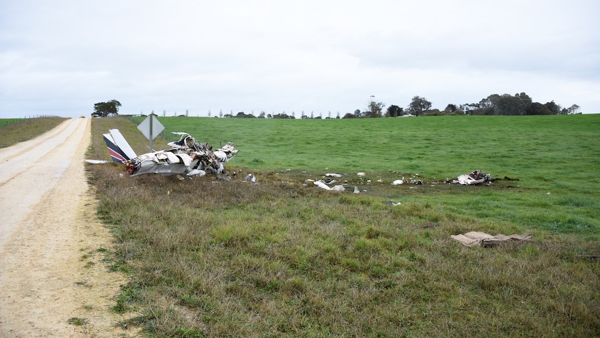 The crash site of SOCATA TB-10 Tobago, VH-YTM. (ATSB/South Australia Police)