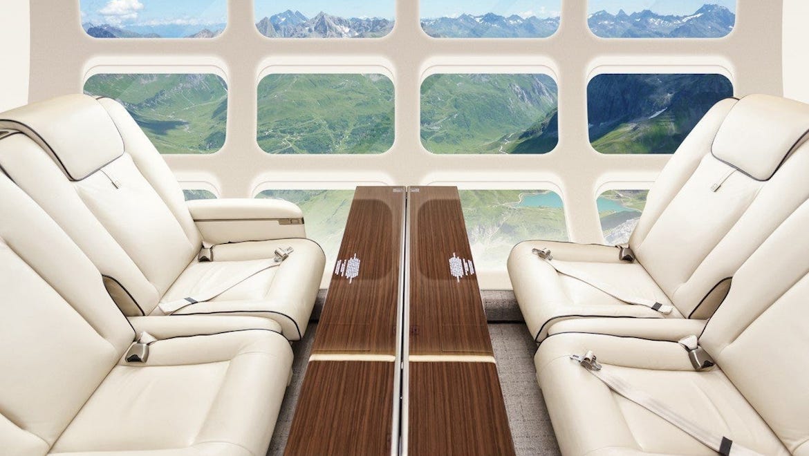 An artist's impression of the cargo deck seating concept. (EarthBay)