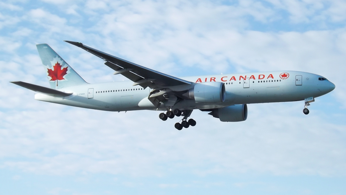 A file image of Air Canada Boeing 777-200LR C-FNNH. (Wikimedia Commons/Mark Harkin)