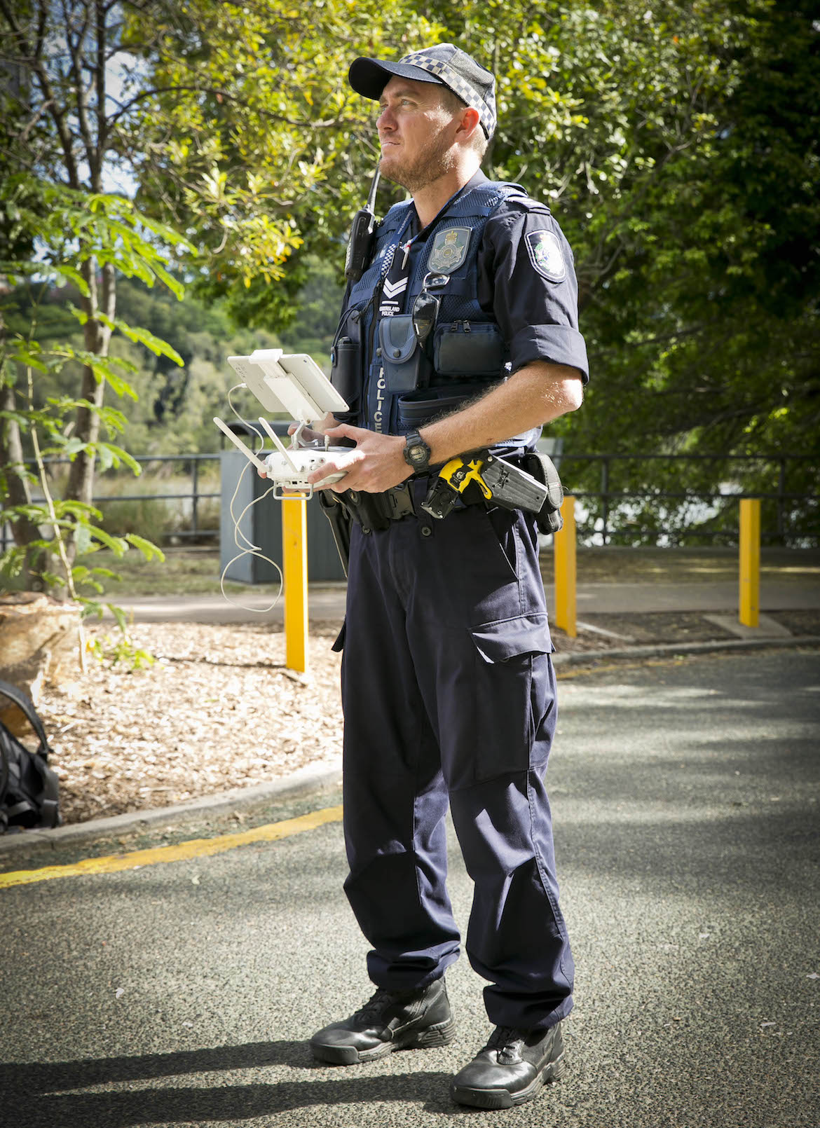 A supplied image of Sergeant Rob Whittle, the chief pilot at Queensland Police's PolAir. (Queensland Police)