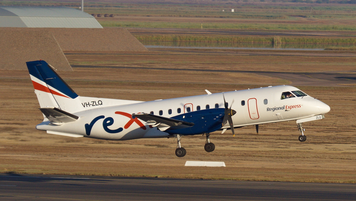 A file image of a Regional Express Saab 340B VH-ZLQ. (Dave Parer)