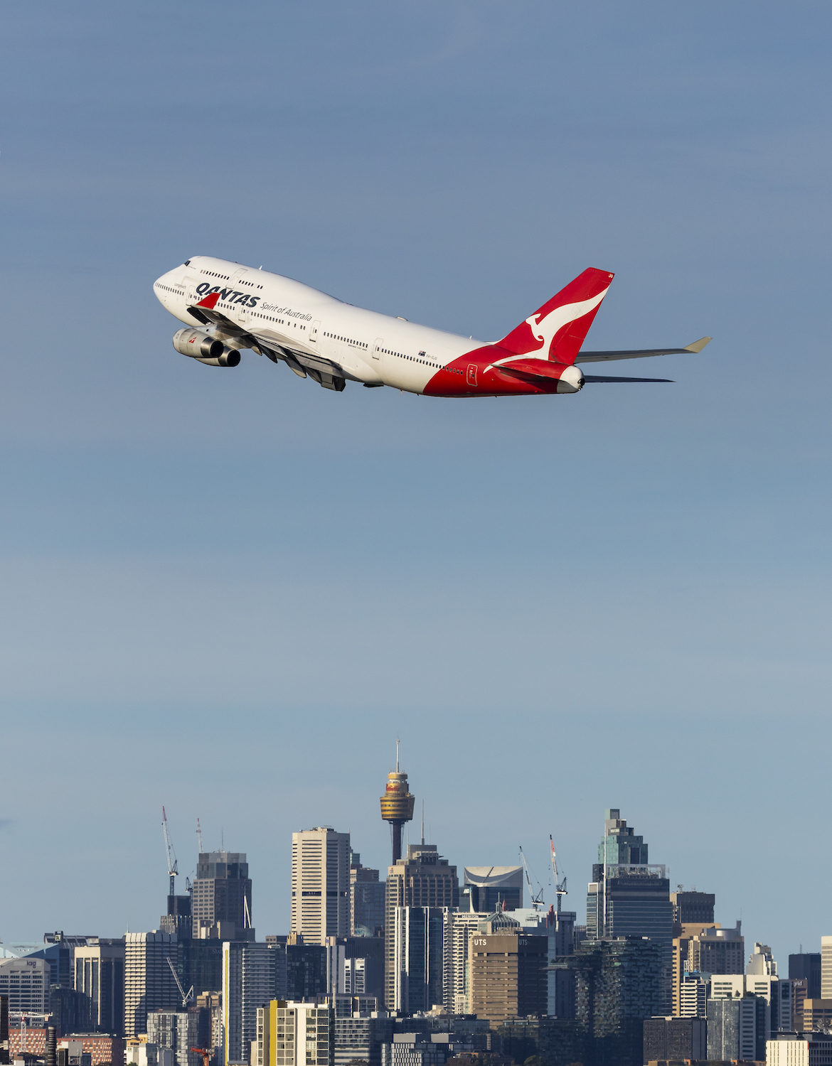 Qantas Boeing 747-400 VH-OJU on the way from Sydney to Los Angeles as the QF99. (Seth Jaworski)