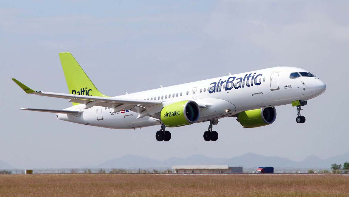A file image of an airBaltic A220-300. (Airbus)