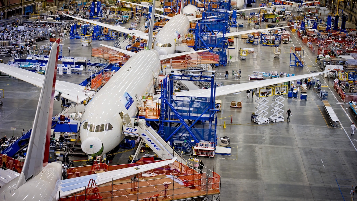 Boeing plans to be building 787s at a rate of 10 per month by the end of 2013. (Boeing)