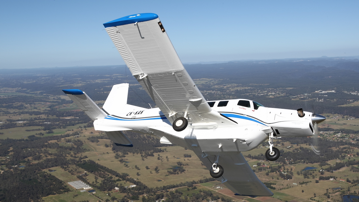 The P-750 was first conceived in 1999 when US skydiving companies approached Pacific Aerospace seeking an enlarged version of the Cresco that could carry up to 17 skydivers to altitude and return to the point of departure in approximately 15 to 16 minutes. US FAA certification was awarded in 2004. (Paul Sadler)