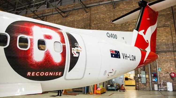 A QantasLink Q400 in special "RECOGNISE" livery. (Qantas)