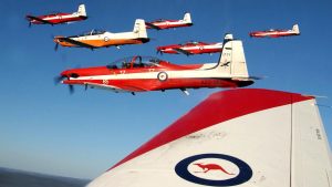 Part of No. 204 pilots course’s graduation "thunderbird" formation flight. (LAC Allan Cooper/RAAF)