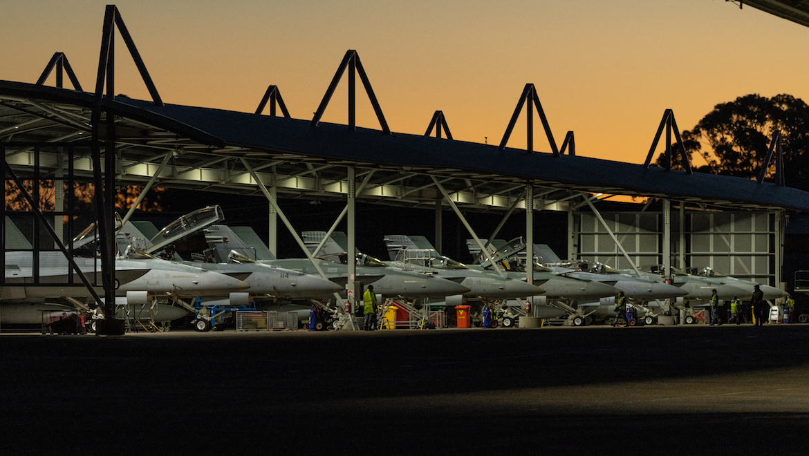 RAAF F/A-18 Hornets at Exercise Dawn Strike. (Mark Jessop)