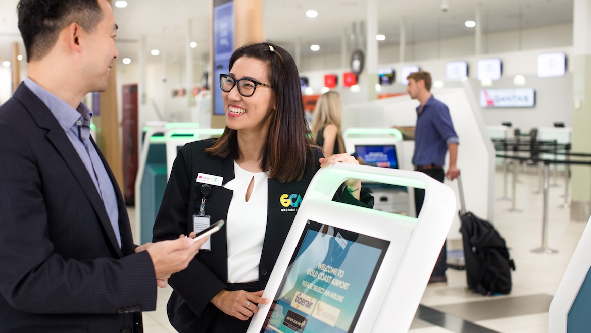 A supplied image of a Gold Coast Airport checkin kiosk. (SITA)