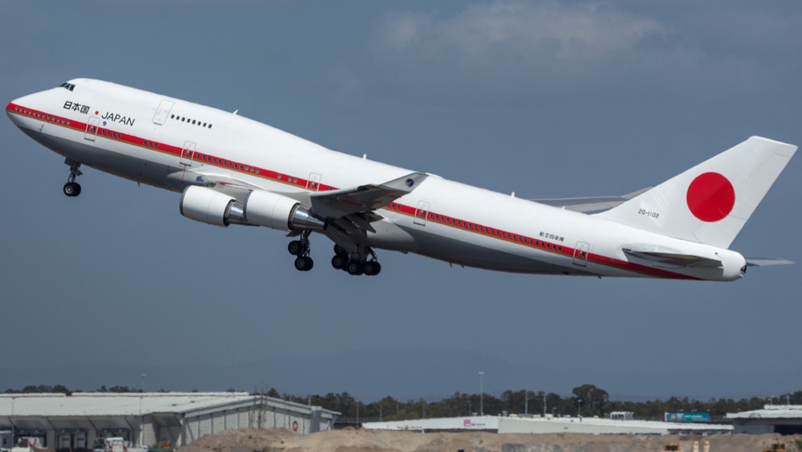 JASDF 747-47C 20-1102 "JAF1" departs to Haneda on November 17. (Alexander Watts)