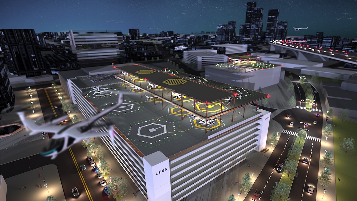 Uber envisages a network of Skyports across major cities. (Uber Air)