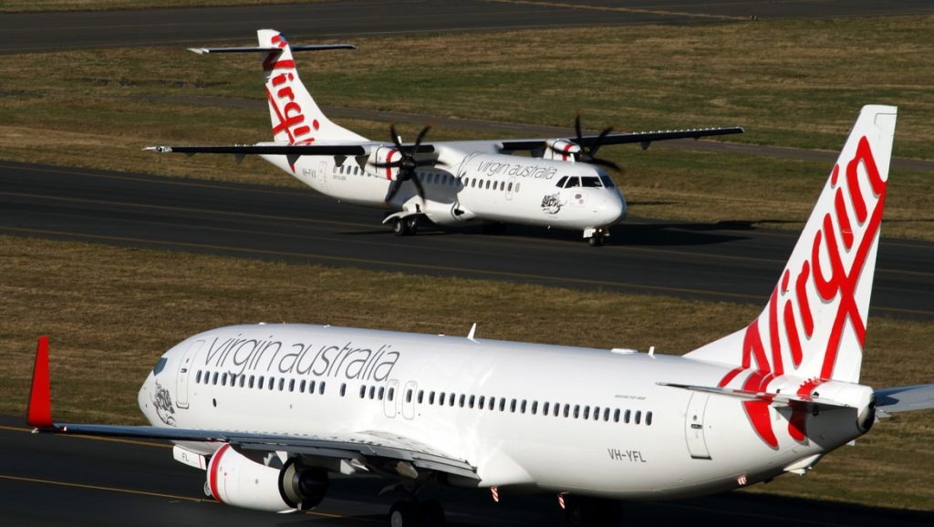 Virgin Aircraft parked in Sydney