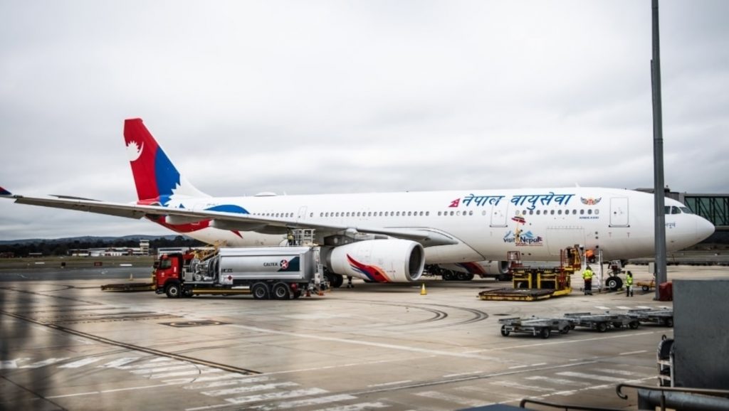 Nepal Airlines A330-243 Canberra 2