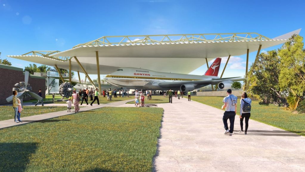 Qantas Founders Museum roof