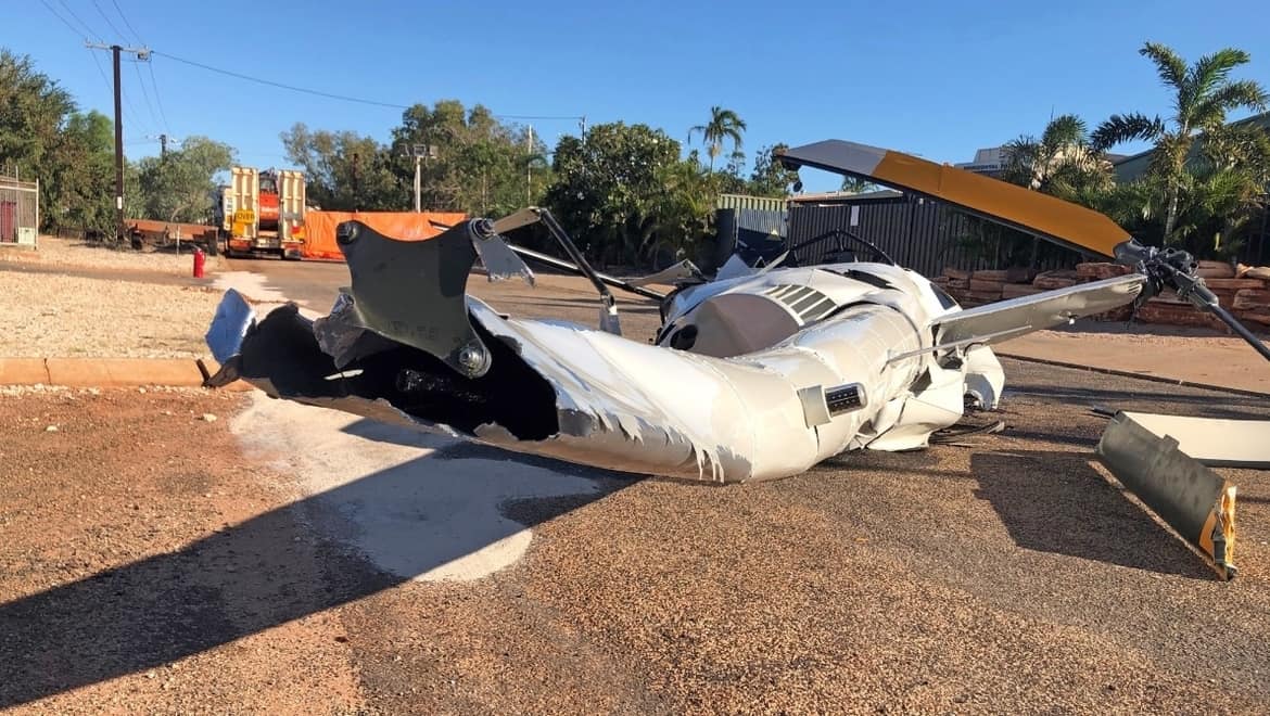 R44 crashed in WA July 4 VH-NBY tail cone (ATSB)