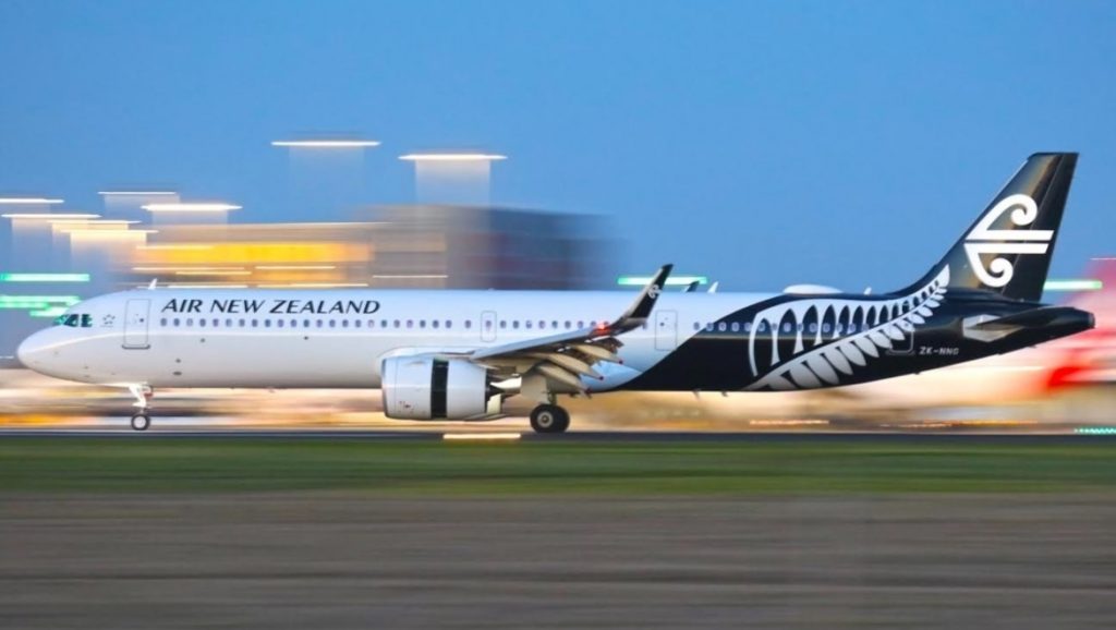 An Air New Zealand A321-271NX, ZK-NNG, shot by Victor Pody