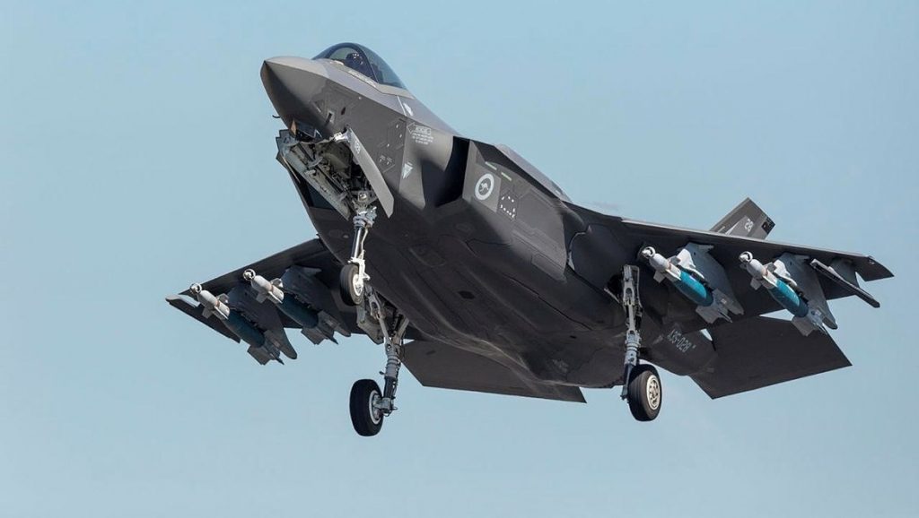 F-35A with its payload of GBU-12 bombs from RAAF Base Darwin during Exercise Arnhem
