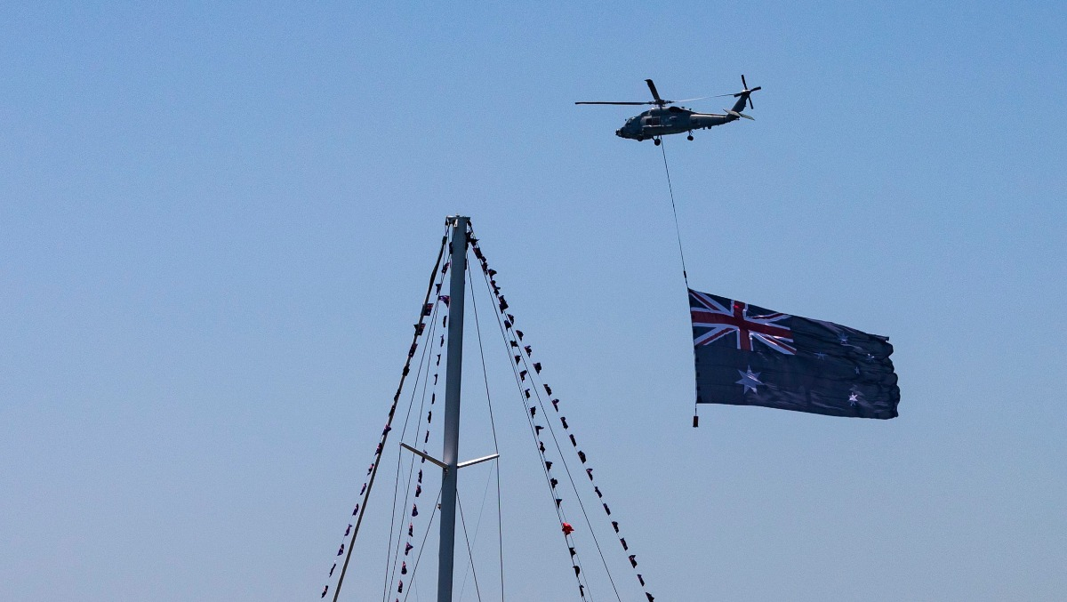 Images and video as F-35 and Seahawk mark Australia Day