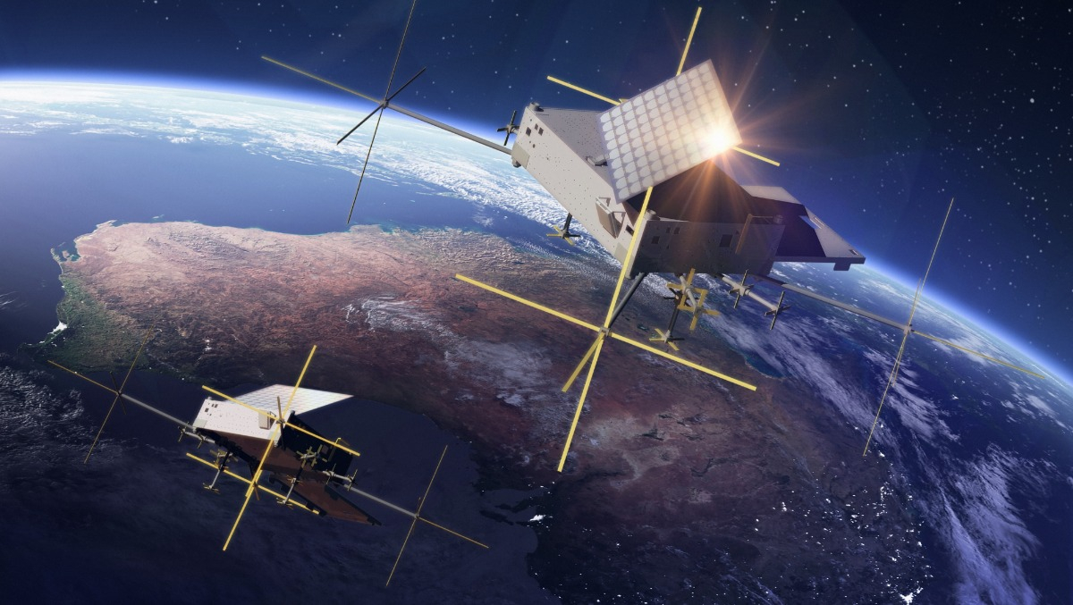 Skykraft’s satellites orbiting above Australia – illustration by Tony Bela.